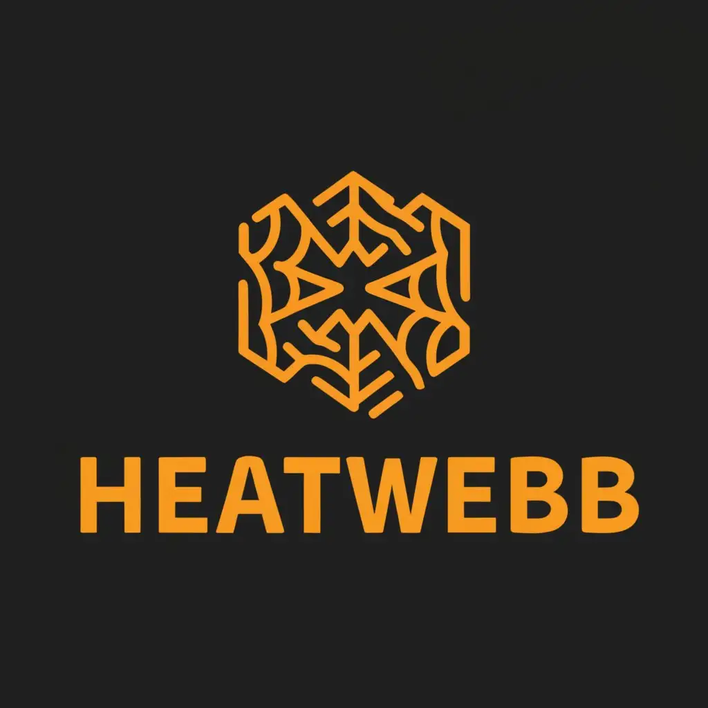 a logo design,with the text "Heatwebb", main symbol:Spiders web on fire,complex,clear background