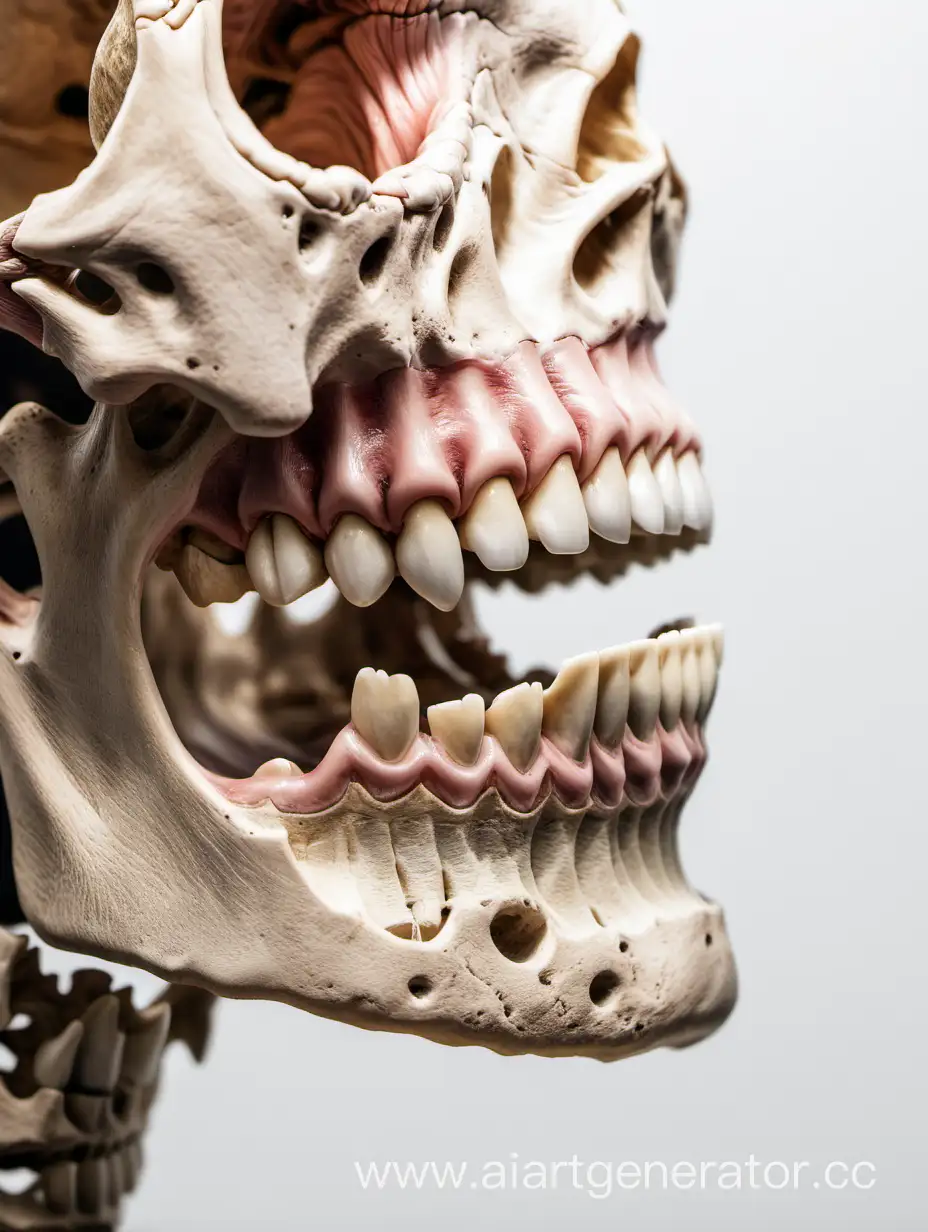 Closeup-of-Human-Jaw-on-White-Background