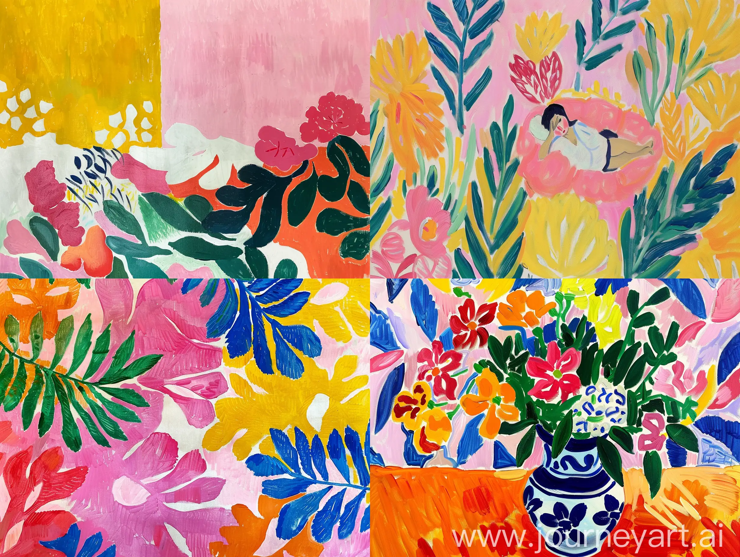 oil painting of Le bonheur de vivre (The Joy of Life) by Henri Matisse.