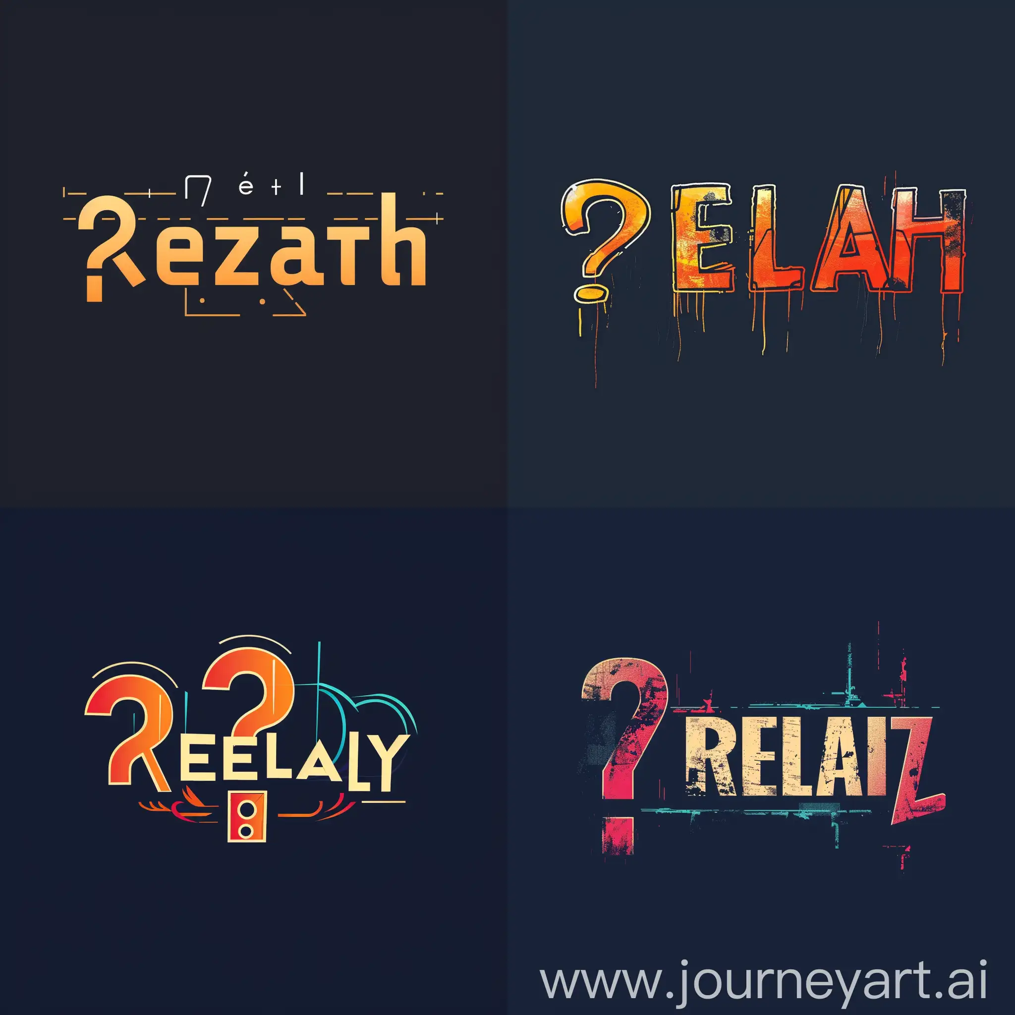"Create a logo for  ?eality,' a cutting-edge token that explores the blurred lines between physical and digital realms. Incorporate elements that symbolize the duality of perception and the uncertainty of reality in the digital age. Consider using contrasting colors and futuristic designs to represent the convergence of the tangible and virtual worlds. Emphasize the question mark in the word 'Reality' to evoke curiosity and intrigue. The logo should convey a sense of innovation, exploration, and the exploration of the unknown."
