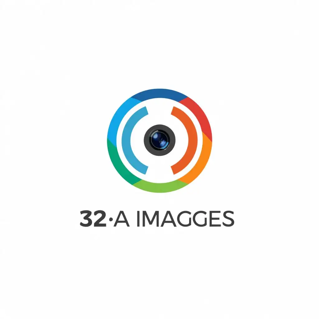 a logo design,with the text '32A Images', main symbol:color,Minimalistic,be used in photography industry,clear background