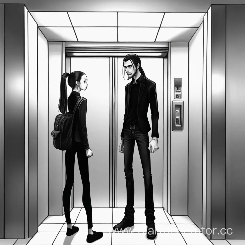 Students-Avoiding-Outcast-in-Elevator-Discussion-Scene
