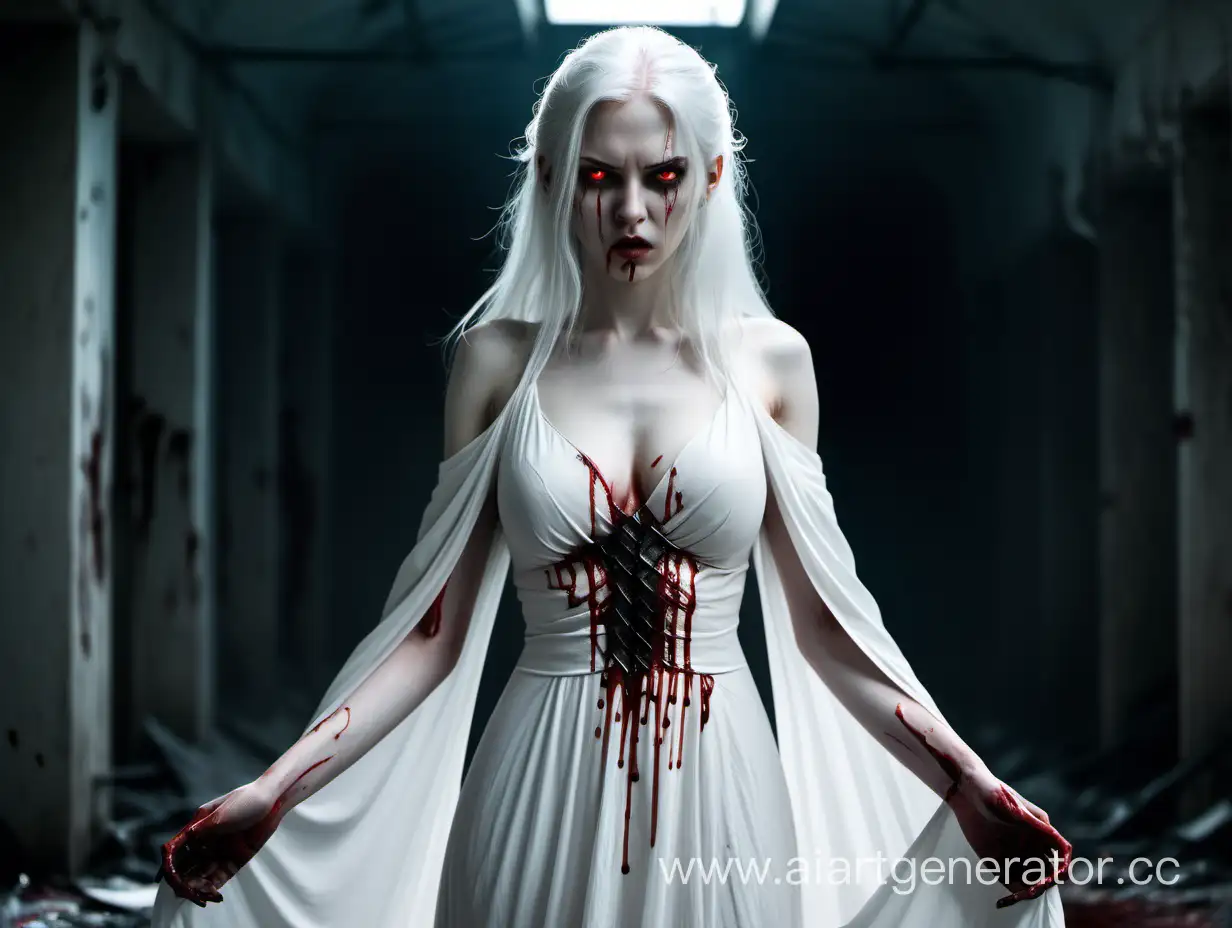 Pale-Witch-with-Glowing-Red-Eyes-in-BloodStained-Dress