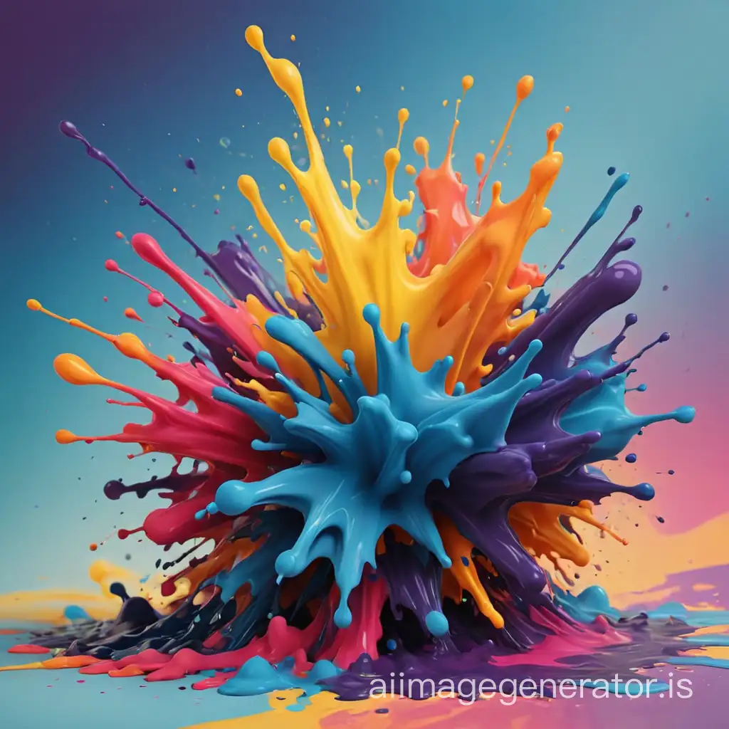 colorful background ink splash