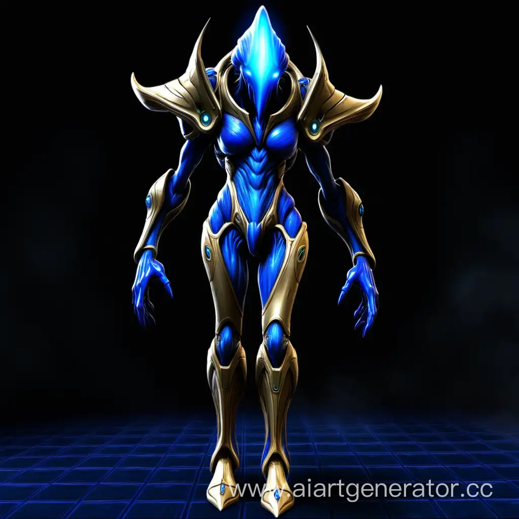 Mysterious-Blue-Protoss-Warrior-in-Starcraft-Universe