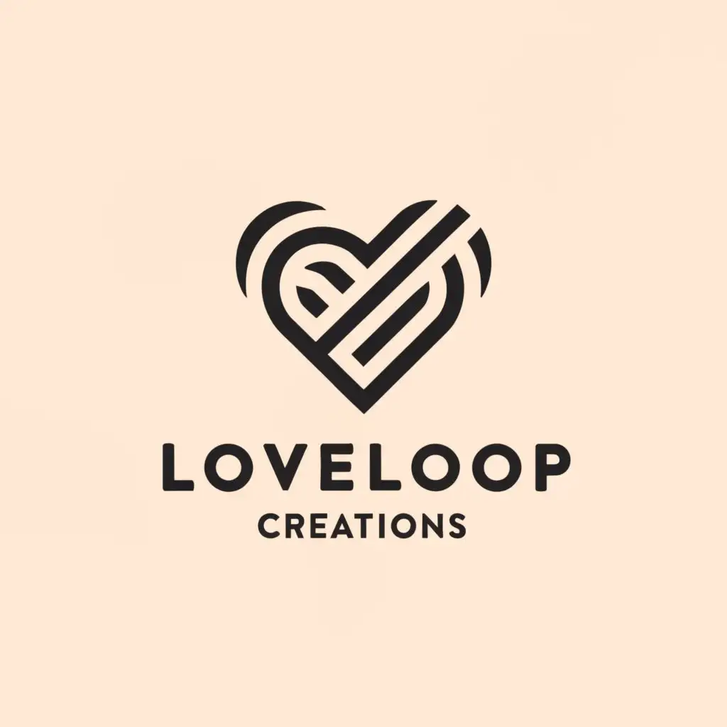 a logo design,with the text 'Loveloop Creations', main symbol:yarn,Minimalistic,be used in Retail industry,clear background pastel purple