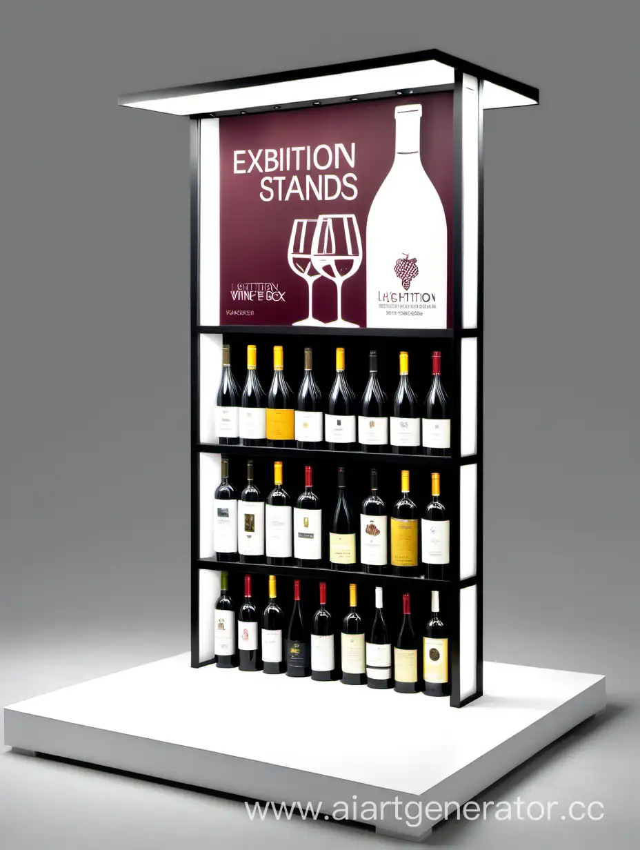 exhibition stand wine lightbox