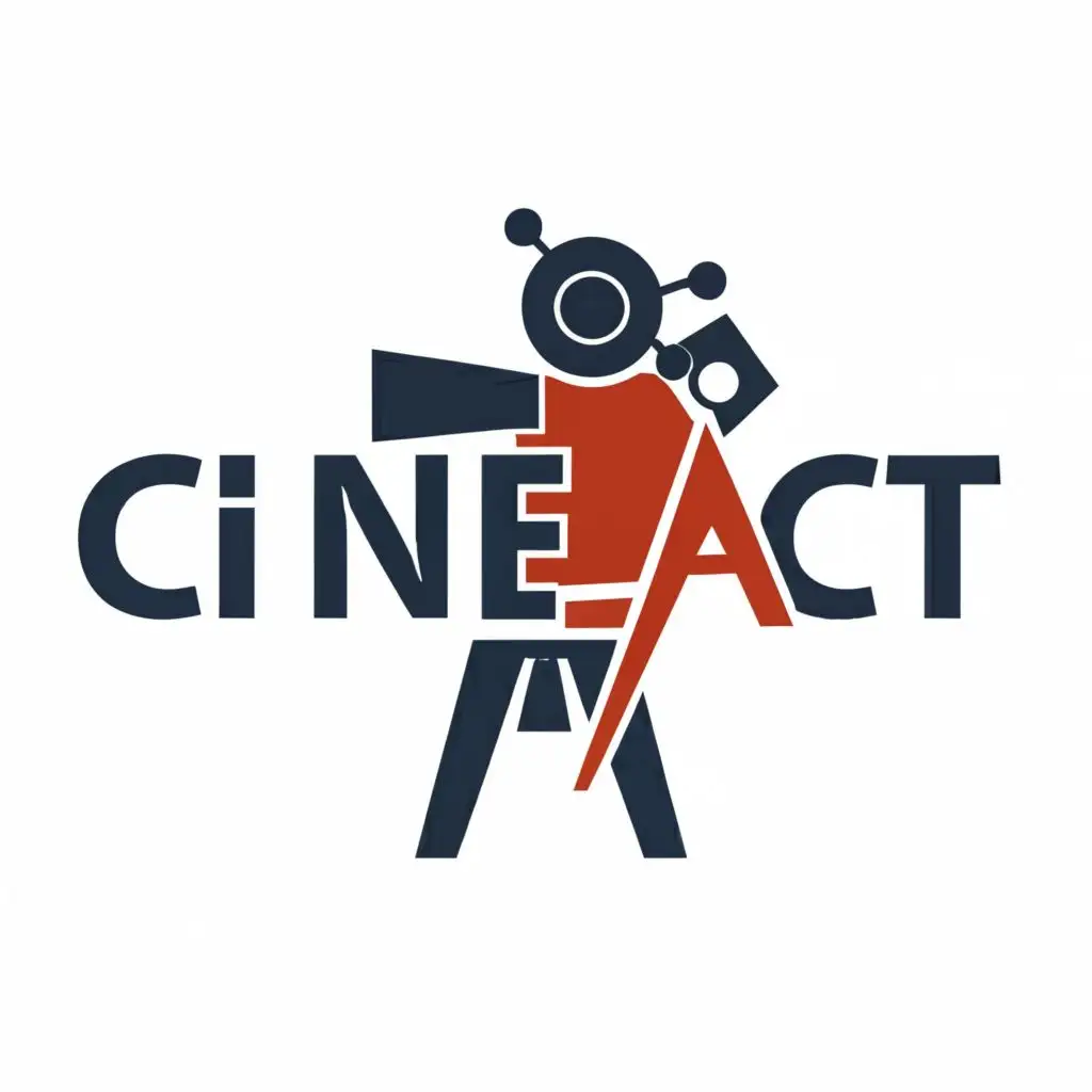 logo, acting film director, with the text "cinemact", typography