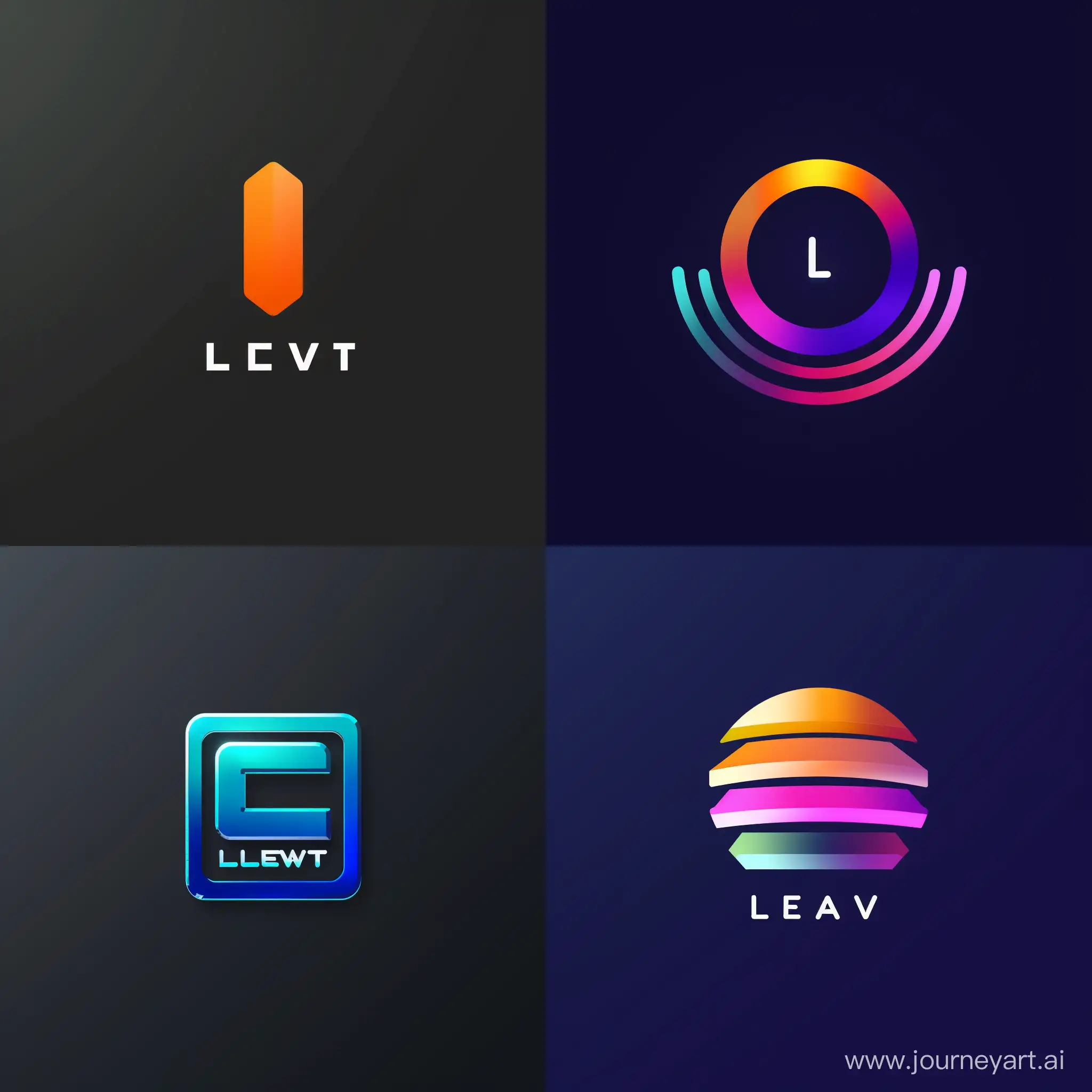 A modern, minimalist logo for a livestreaming platform called "Level" --style raw