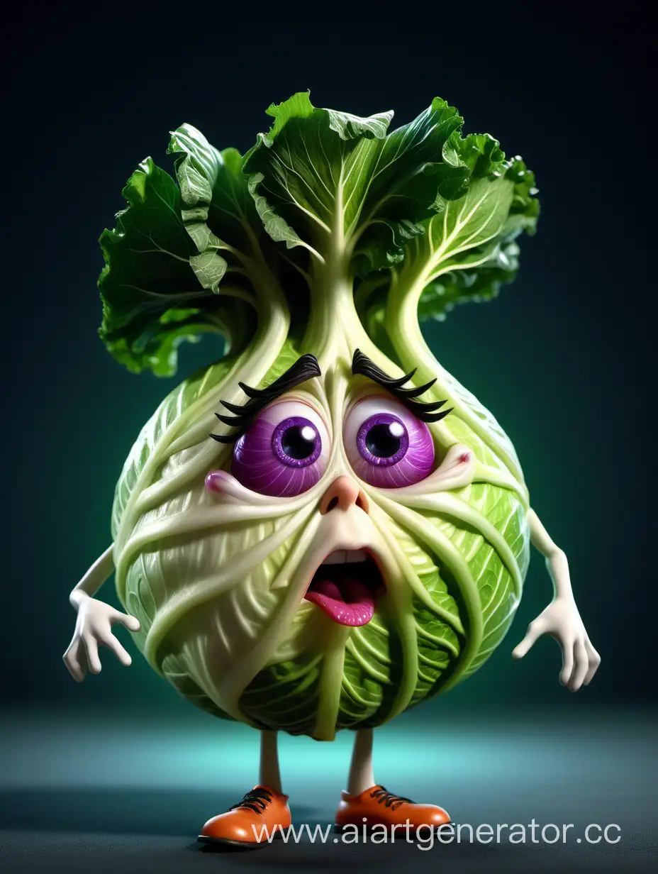 Shocked-Cabbage-Character-with-Tearful-Feathery-Onion-High-Detail-8K-Illustration