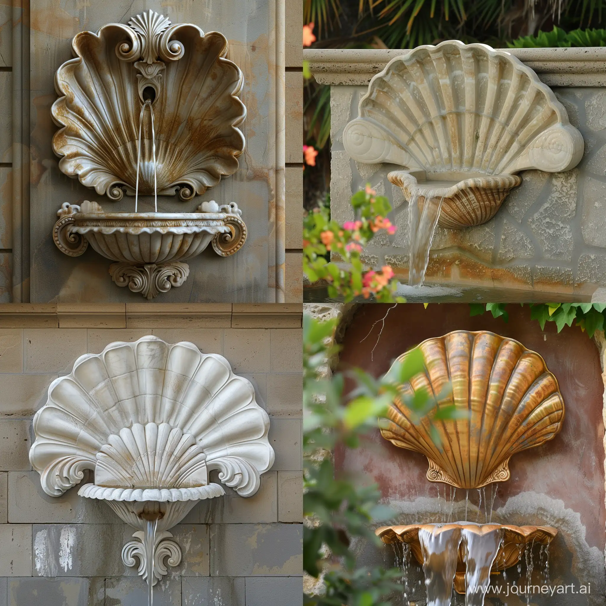 Elegant-Baroque-Seashell-Wall-Fountain