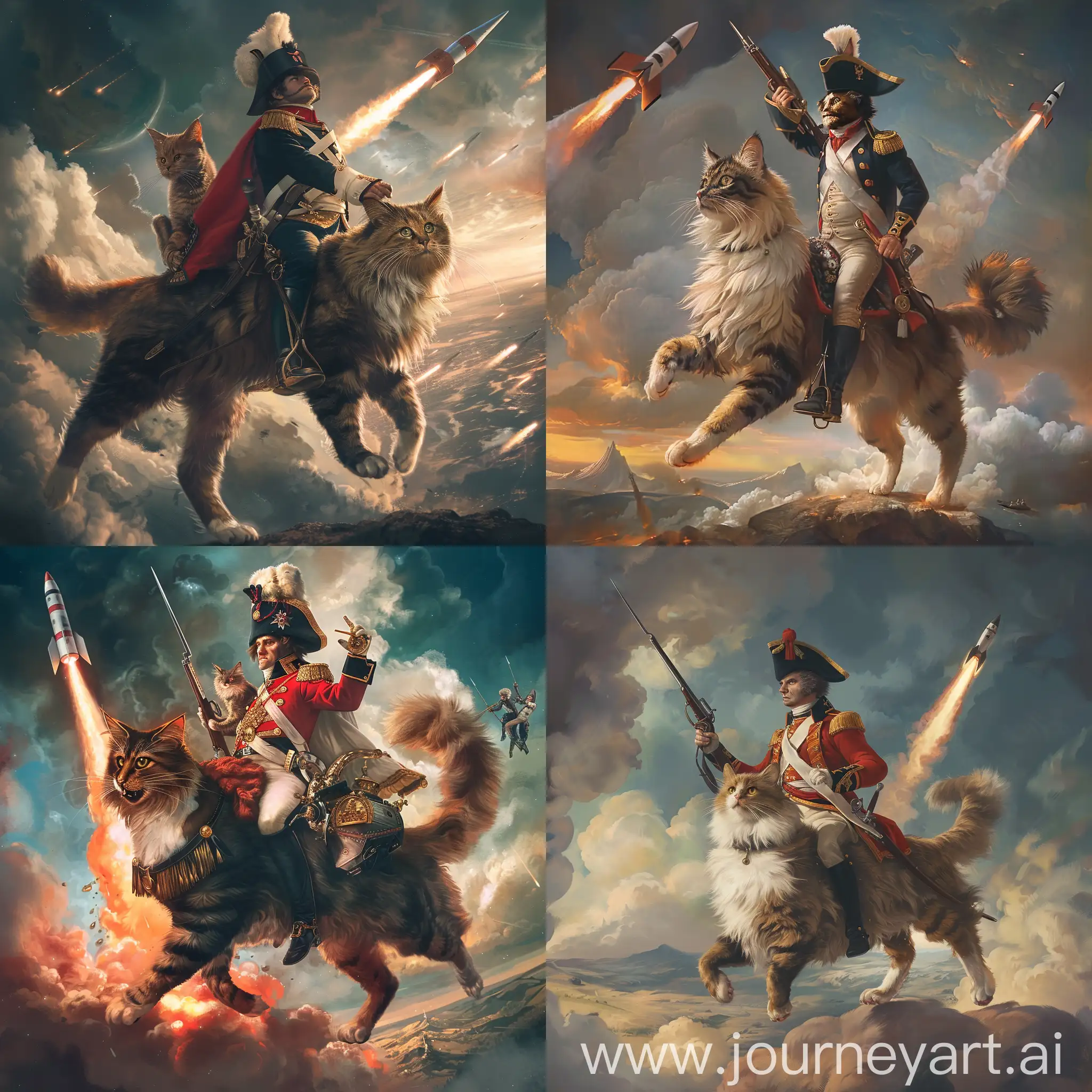 Napoleon-Bonaparte-on-Maine-Coon-Cat-Leads-Charge-Against-RocketRiding-Furries