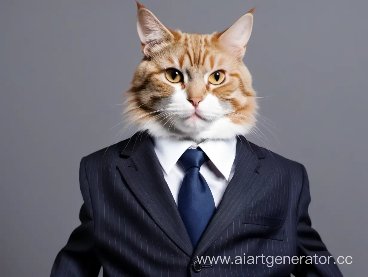 Кошка в деловом костюме