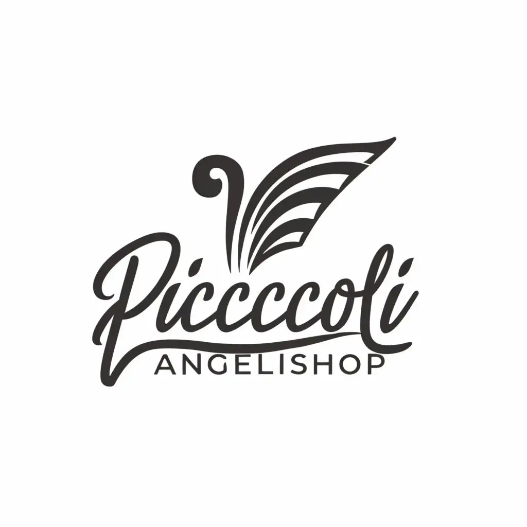 LOGO-Design-For-Piccoli-Angelishop-Elegant-Text-with-Versatile-Symbol-on-Neutral-Background