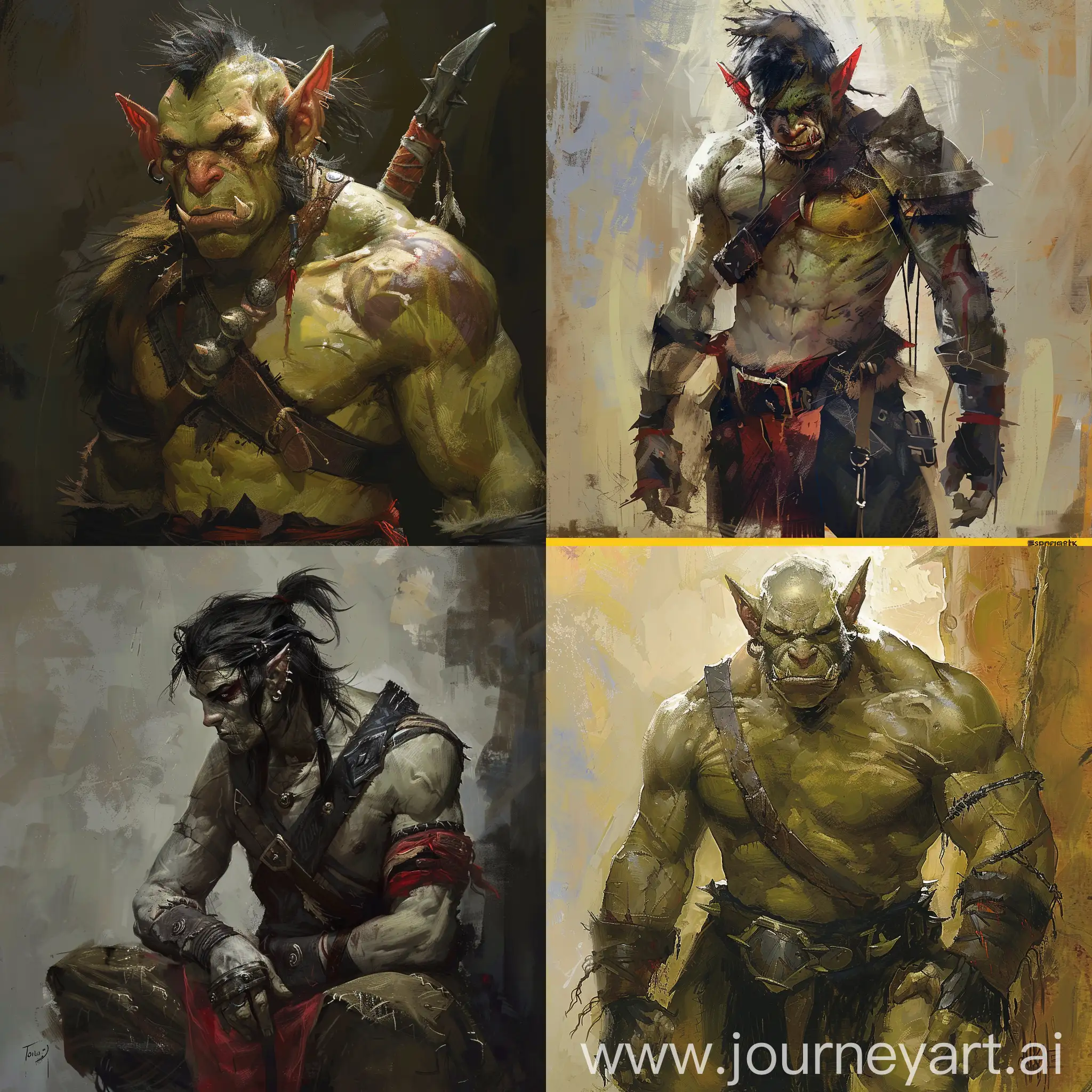 Orc, art, young, skinny
