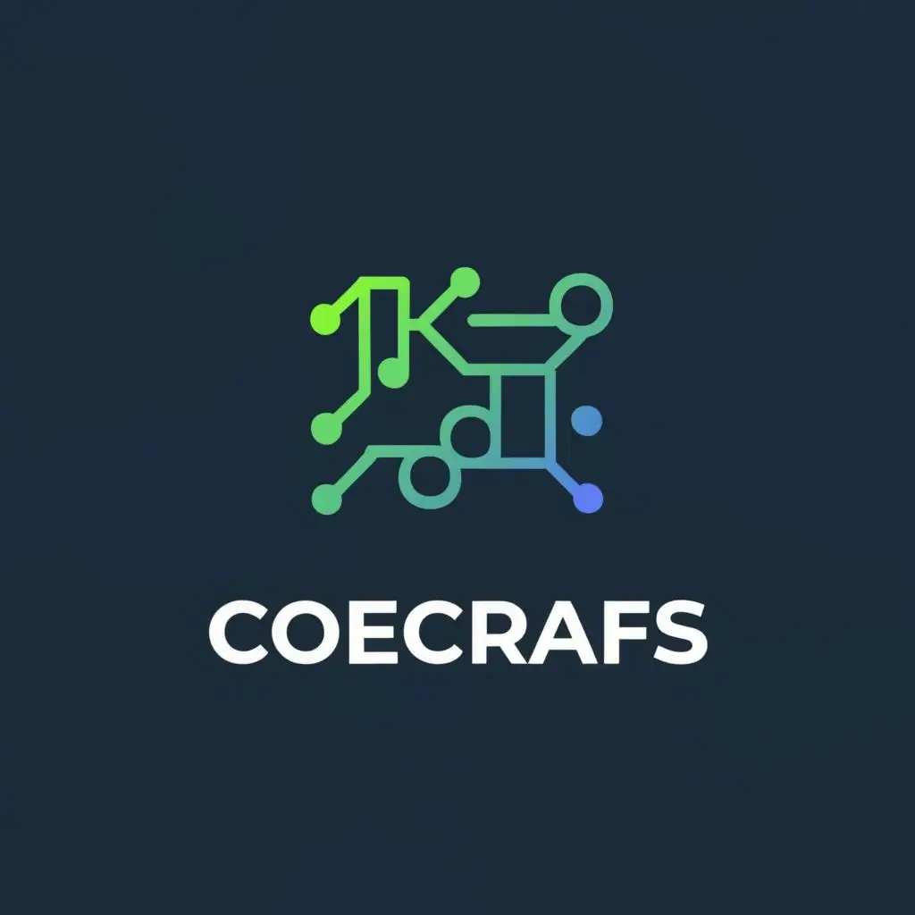 logo, code, with the text "CodeCrafts", typography, be used in Technology industry
