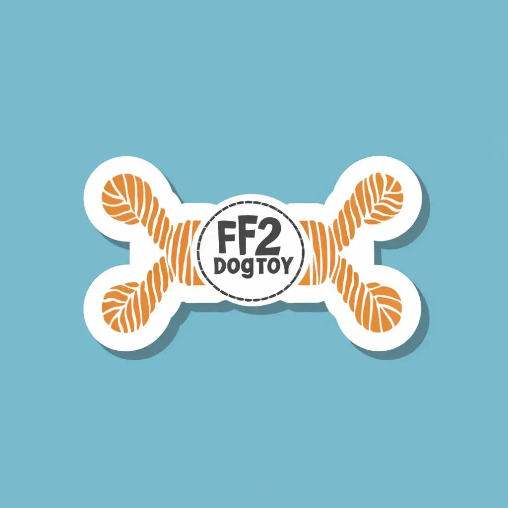 logo, fabrics/ rope dog toy, with the text "F2Dogtoy", typography, be used in Animals Pets industry