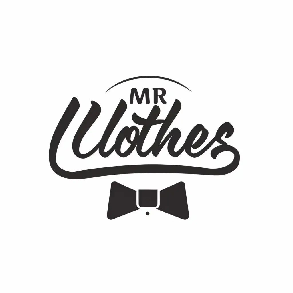 a logo design,with the text "CLOTHES", main symbol:MR CLOTHES,Moderate,clear background