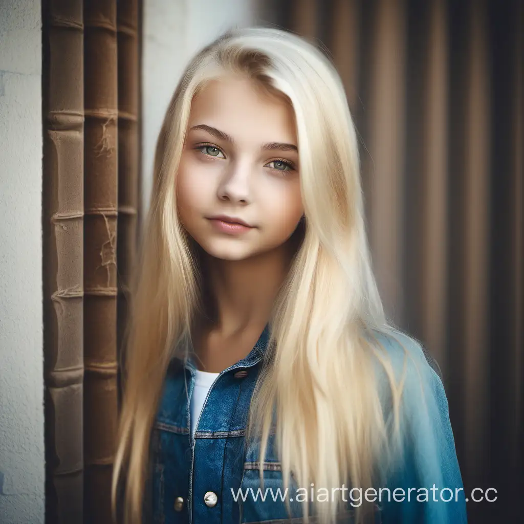 Beautiful girl 15 years old blonde