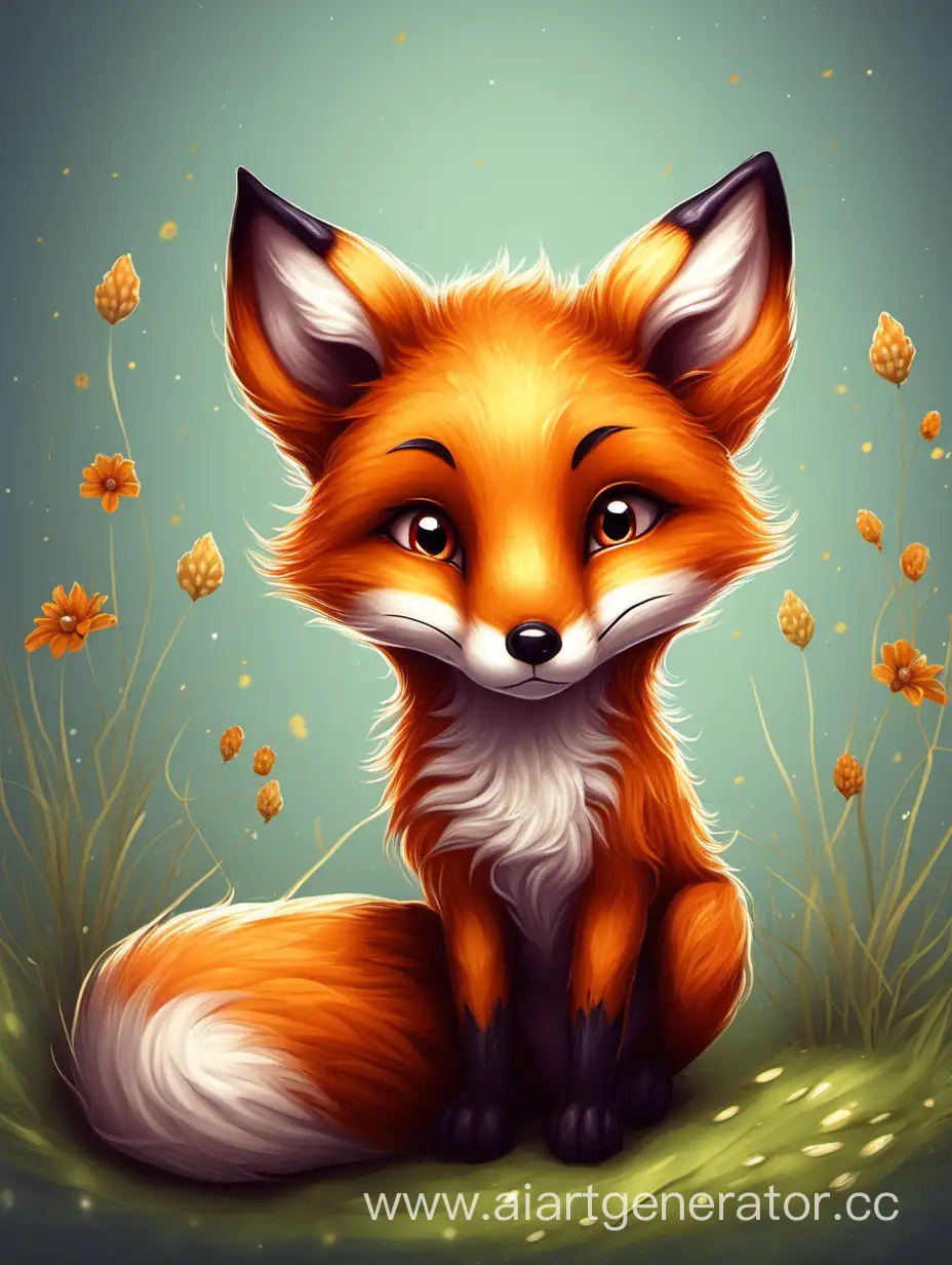 Adorable-Little-Fox-in-Enchanting-Forest-Scene