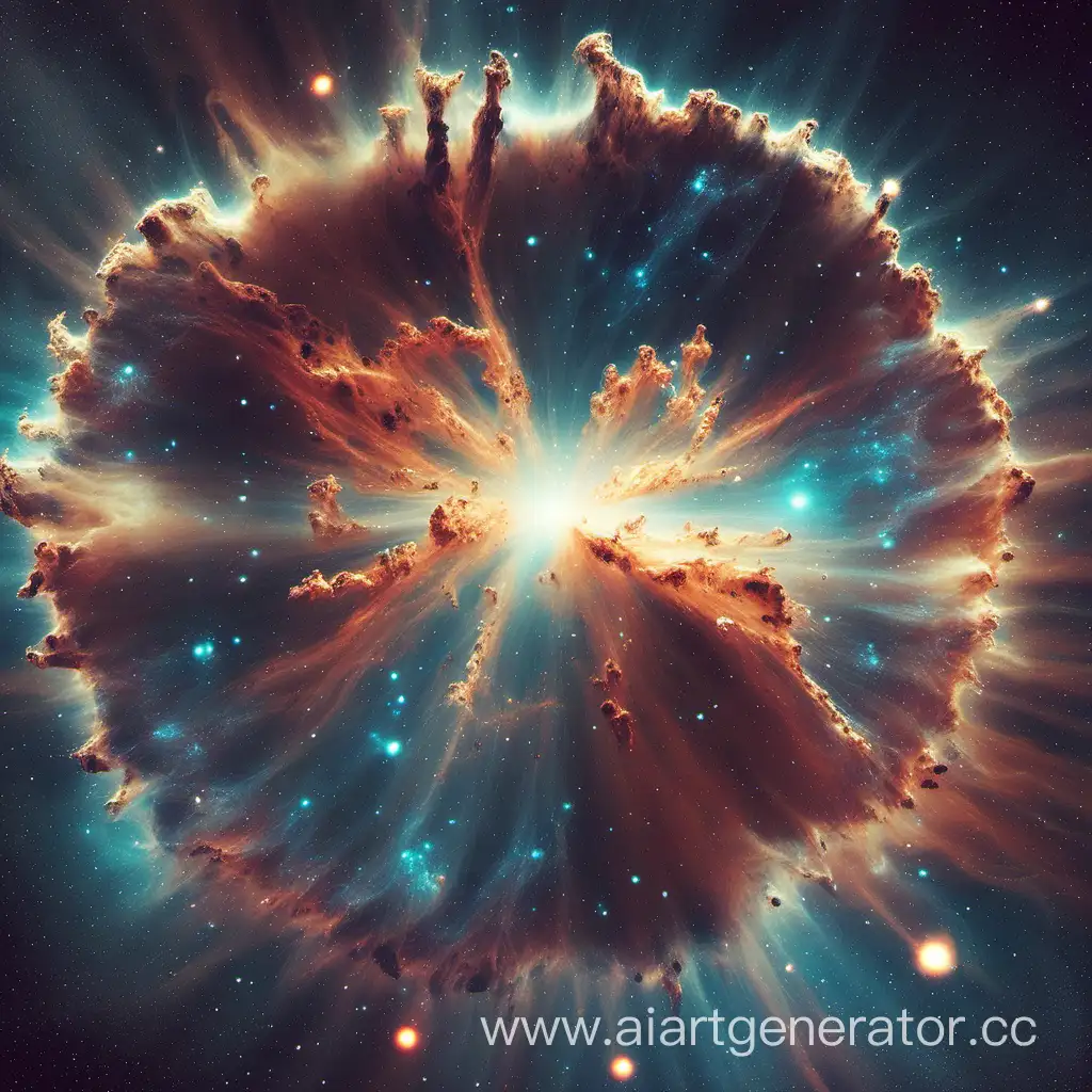 Vibrant-Supernova-Explosion-Illuminating-Cosmic-Sky