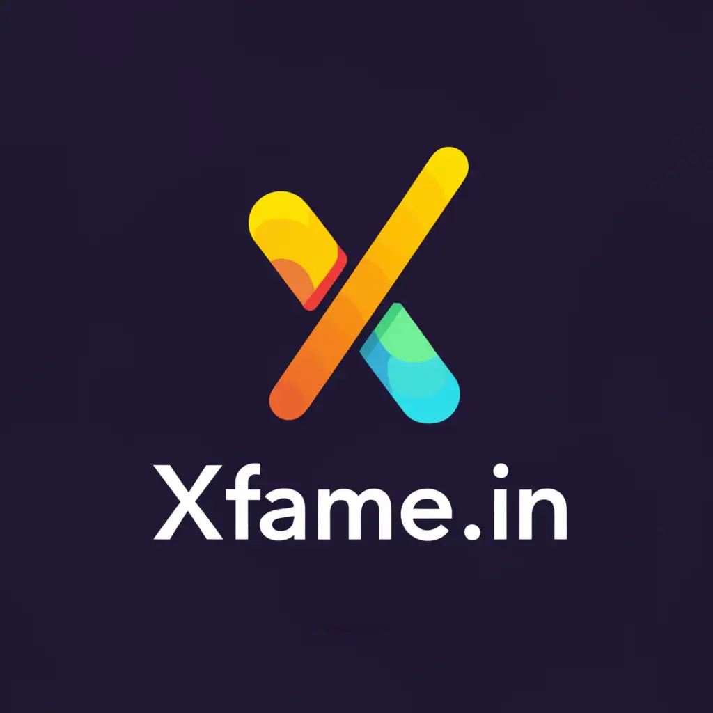 a logo design, with the text Xfame.in, main symbol: Tick mark and popularity, Moderate, to be used in Internet industry, clear background