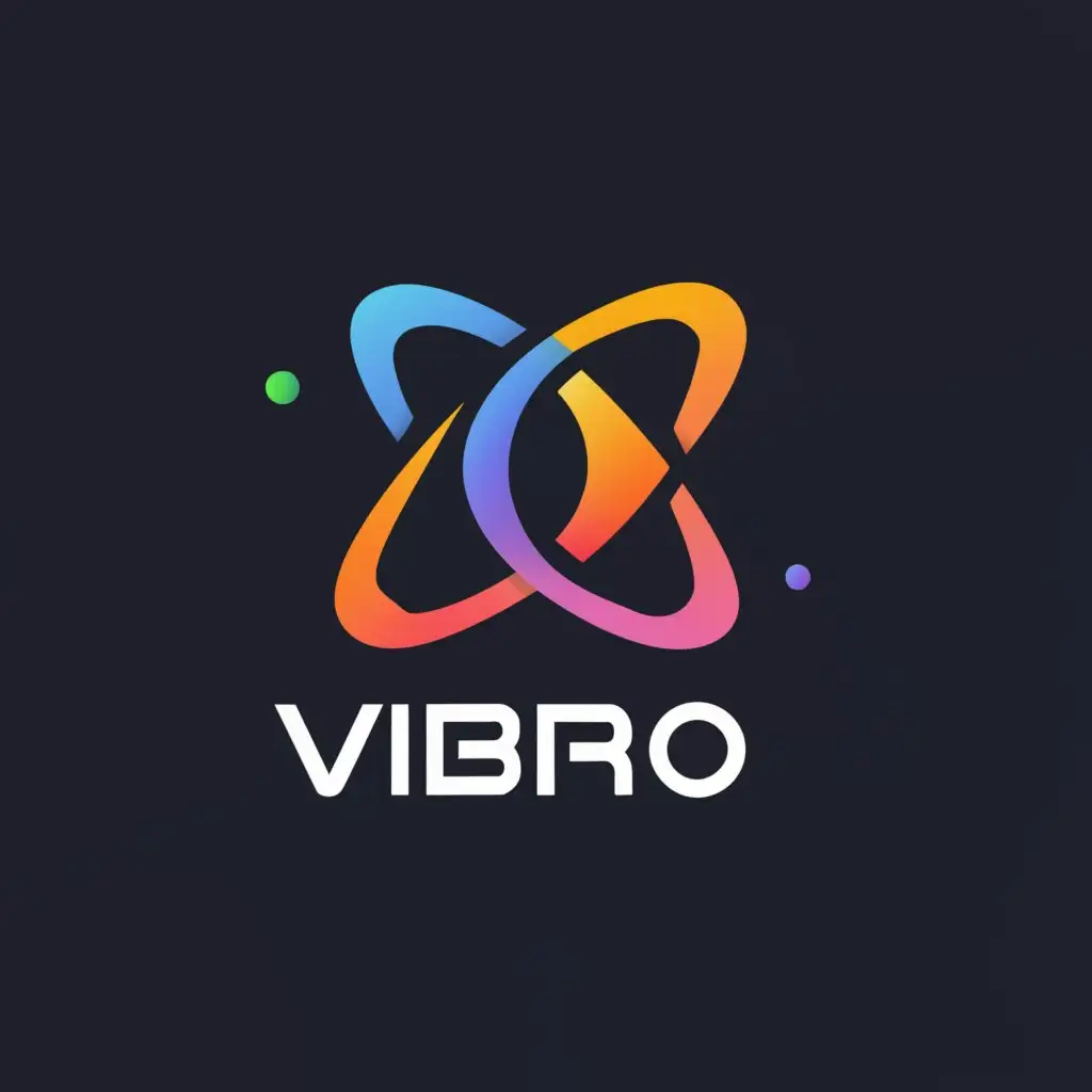 a logo design,with the text "Vibro", main symbol:orbit,Moderate,be used in Technology industry,clear background