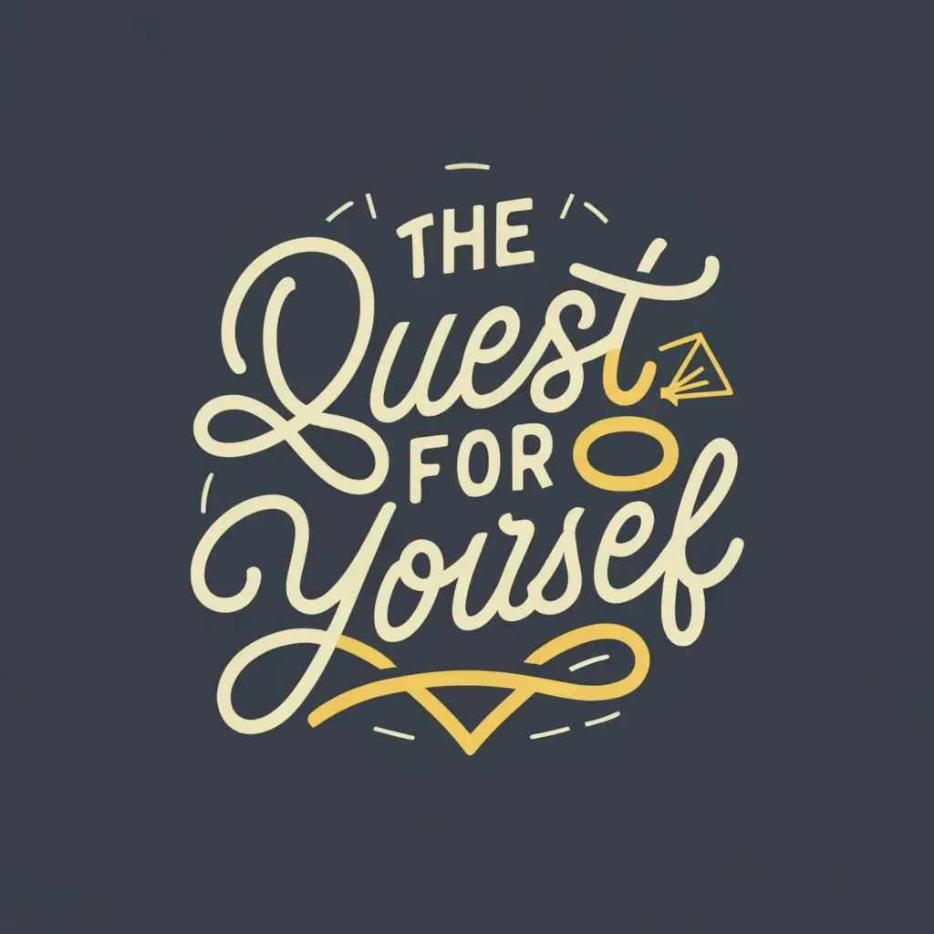 logo, self development, improvement, quest, journey, travel, with the text "thequestforyourself", typography, be used in Education industry