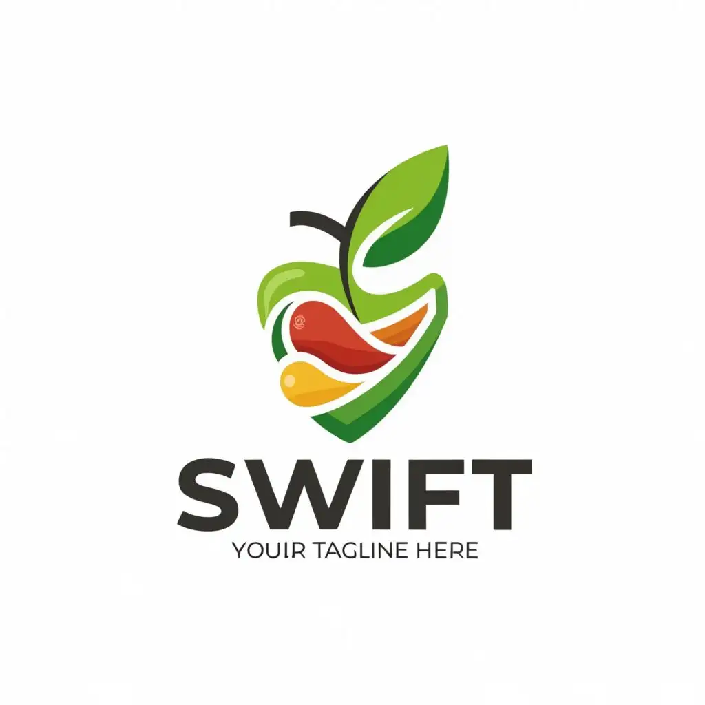 a logo design,with the text "SWIFT", main symbol:Nutritions,Moderate,be used in Sports Fitness industry,clear background