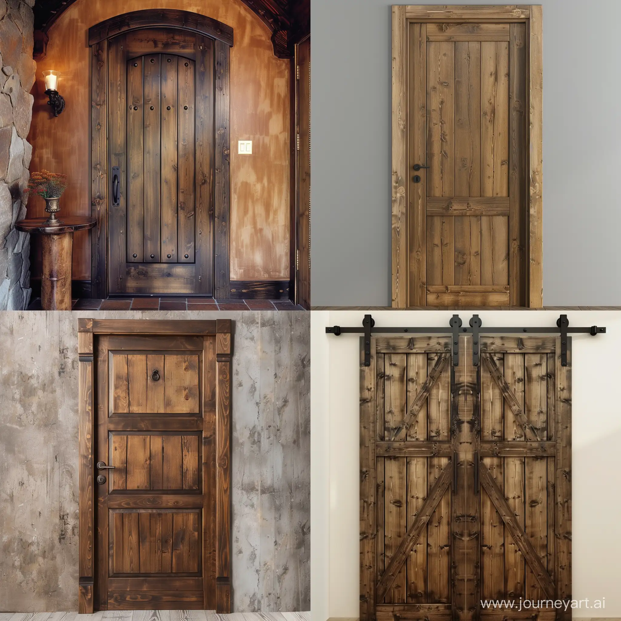 межкомнатные двери 
из слэба в  деревенском стиле