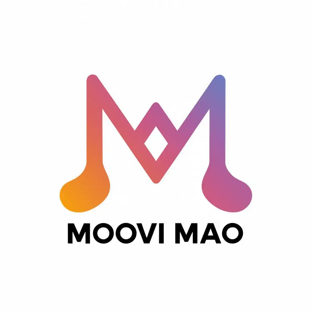 logo, M, with the text "Moovi mao", typography, be used in Internet industry