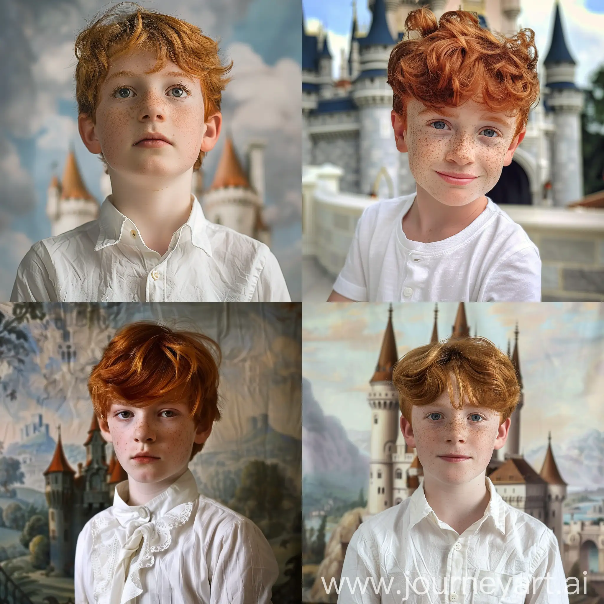 RedHaired-Boy-Standing-Before-Castle
