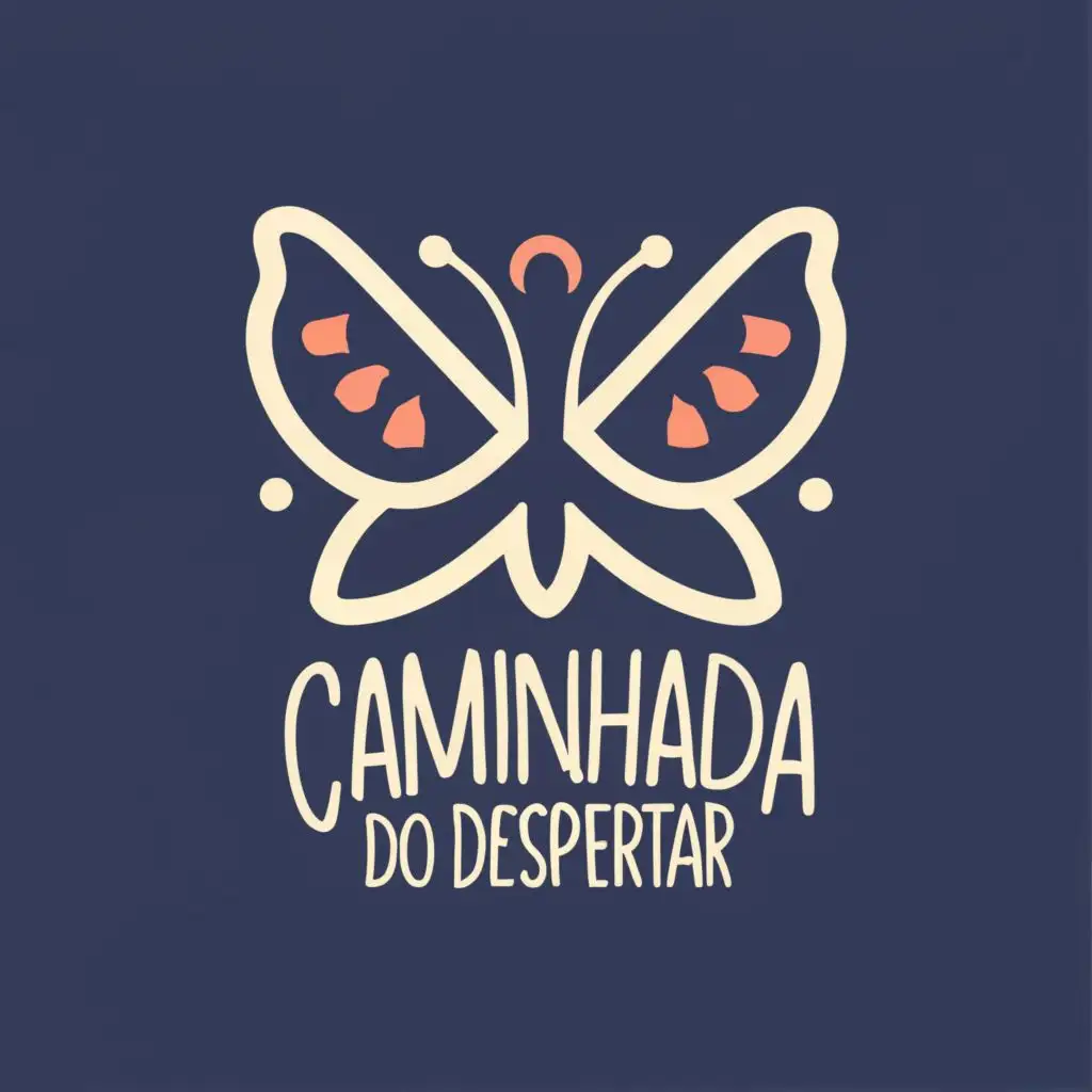 logo, butterfly, with the text "Caminhada do Despertar", typography, be used in Religious industry