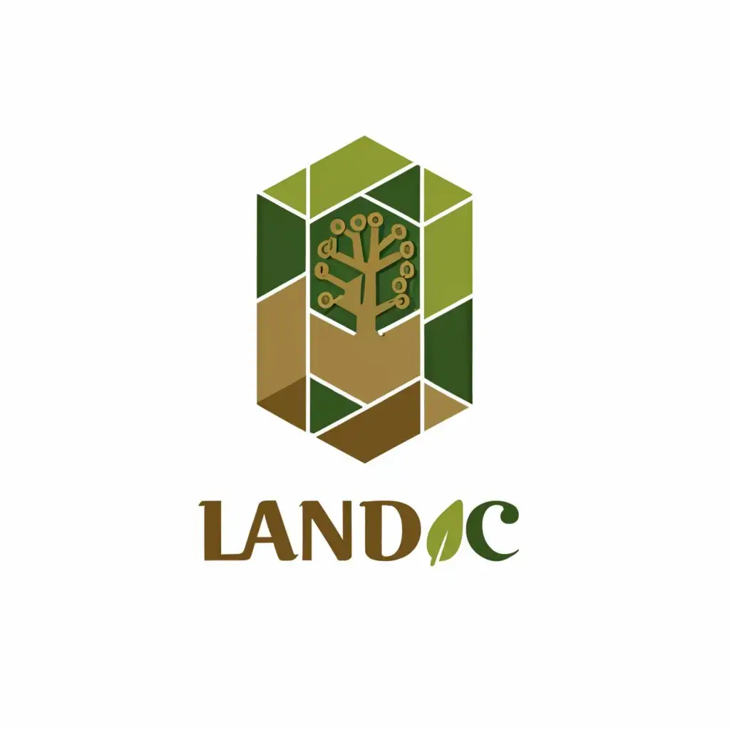 LOGO-Design-for-Landic-Earthy-Green-Brown-with-Digital-Tree-and-Circuit-Pattern