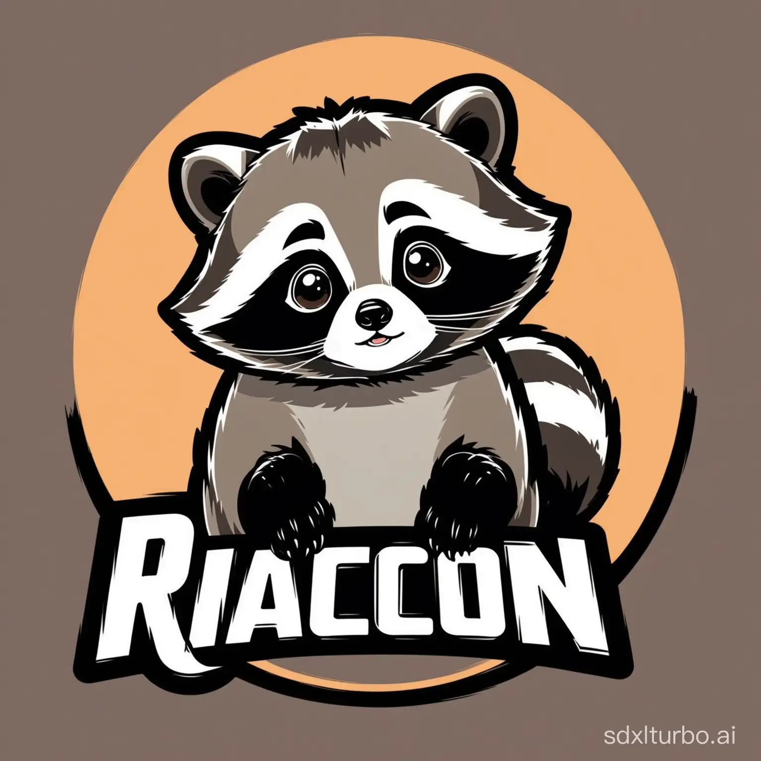 Raccoon, logo, cute