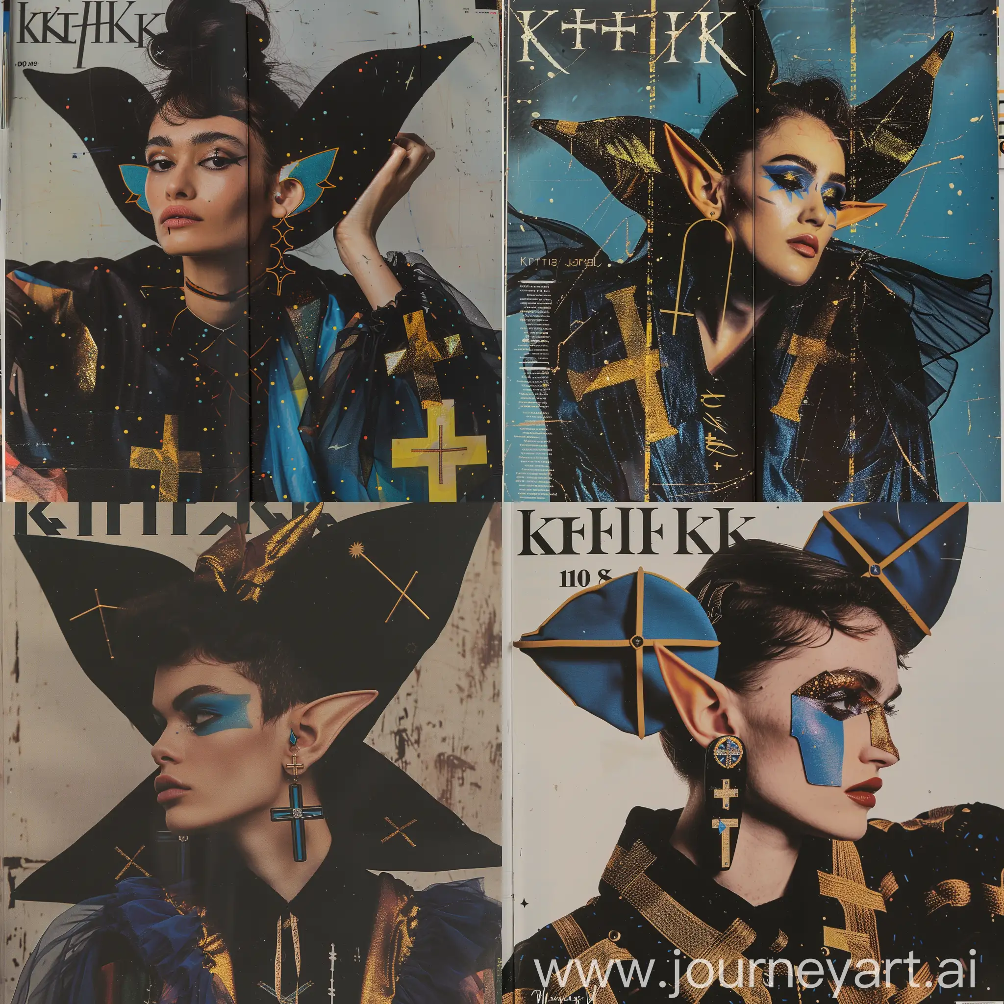 Elf-Fashion-Icon-Minimalist-Collage-Cover-for-Kinfolk-Magazine