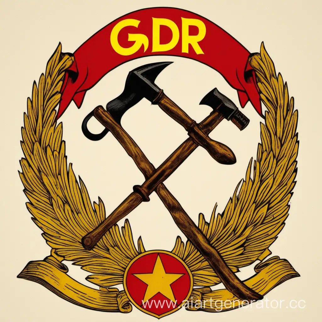 герб ГДР с серпом и молотом