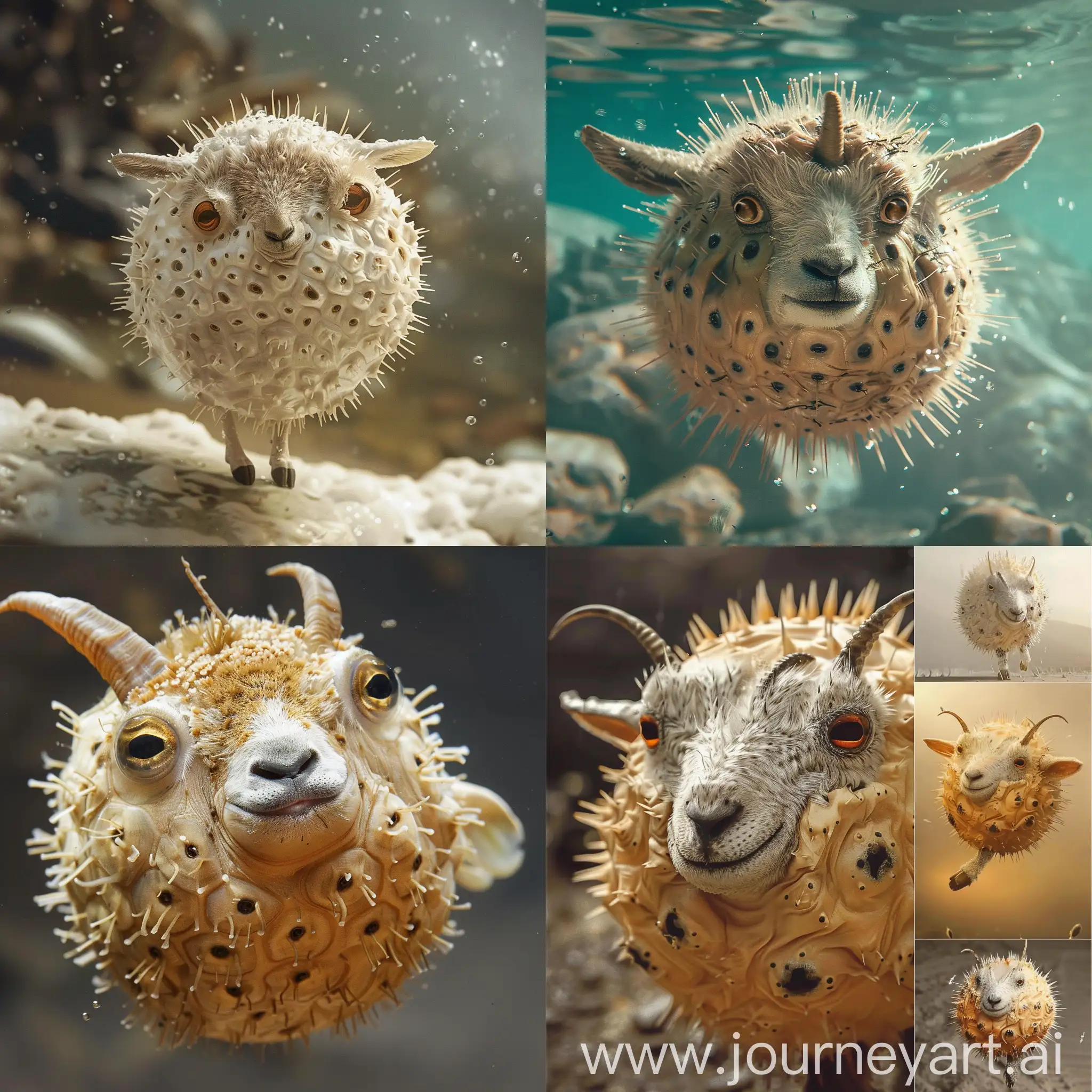 Whimsical-Fusion-Pufferfish-and-Goat-Hybrid