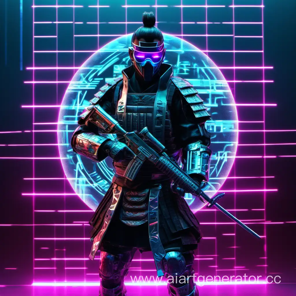 Futuristic-Samurai-Warrior-with-Holographic-Rifle