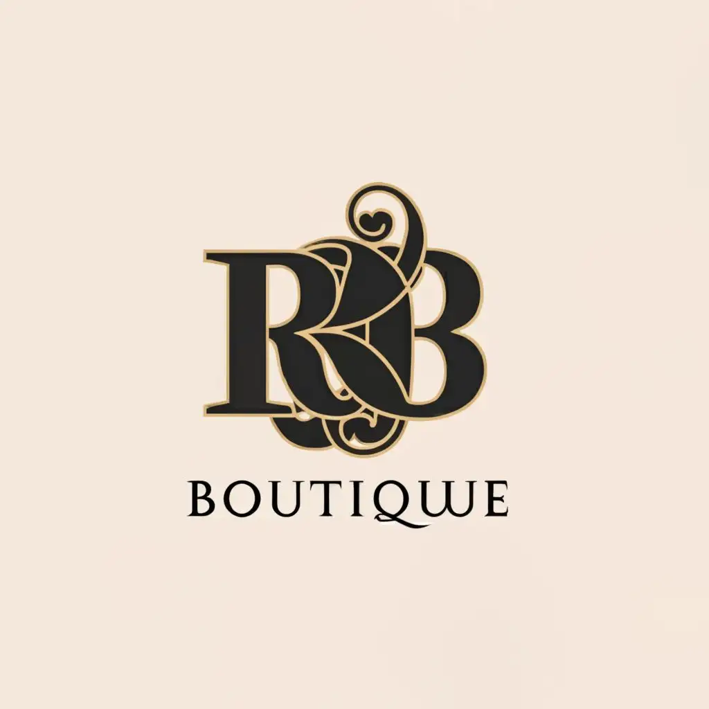 a logo design,with the text "R & B boutique", main symbol:R & B,Moderate,be used in Beauty Spa industry,clear background