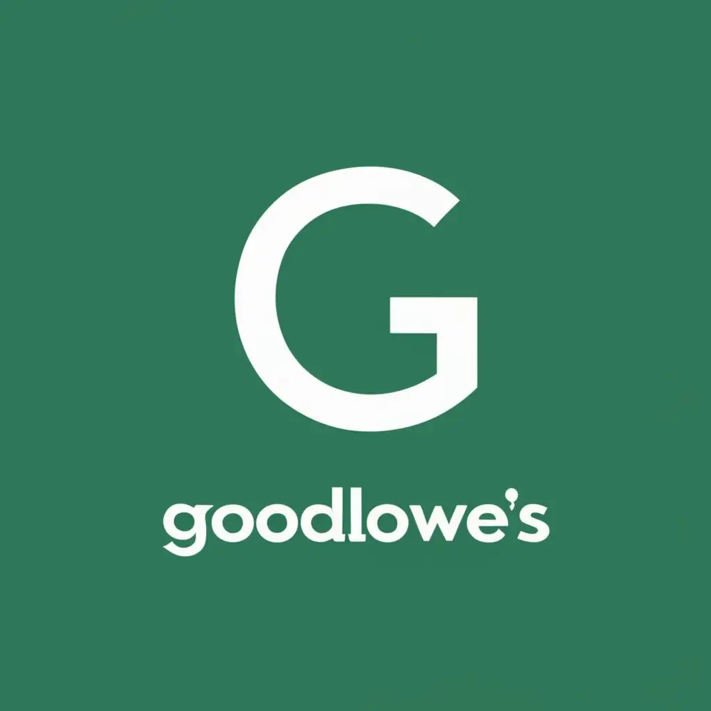 logo, shopping cart, with the text "goodlowe's", typography, be used in Retail industry