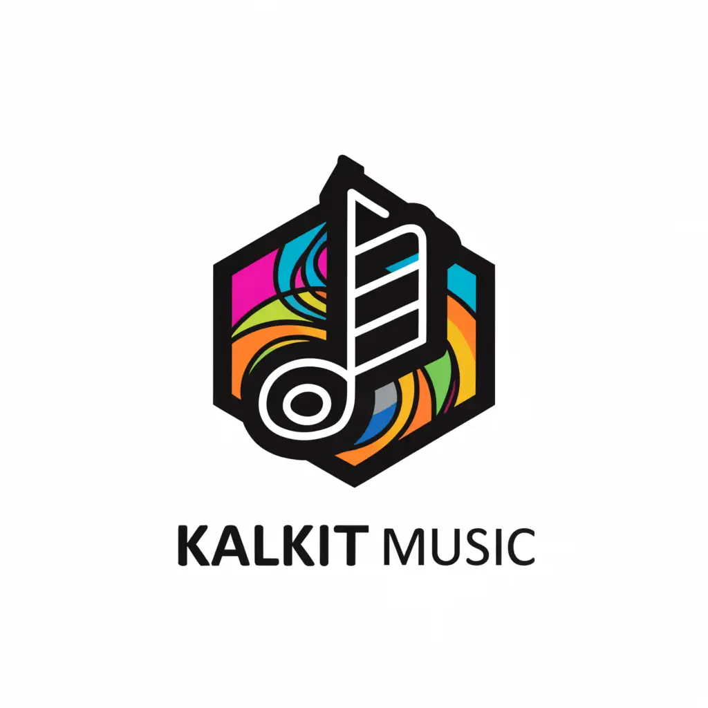 LOGO-Design-for-KALKiT-MUSIC-Square-Vector-Art-of-a-Handsome-Singer-with-Colorful-Instruments