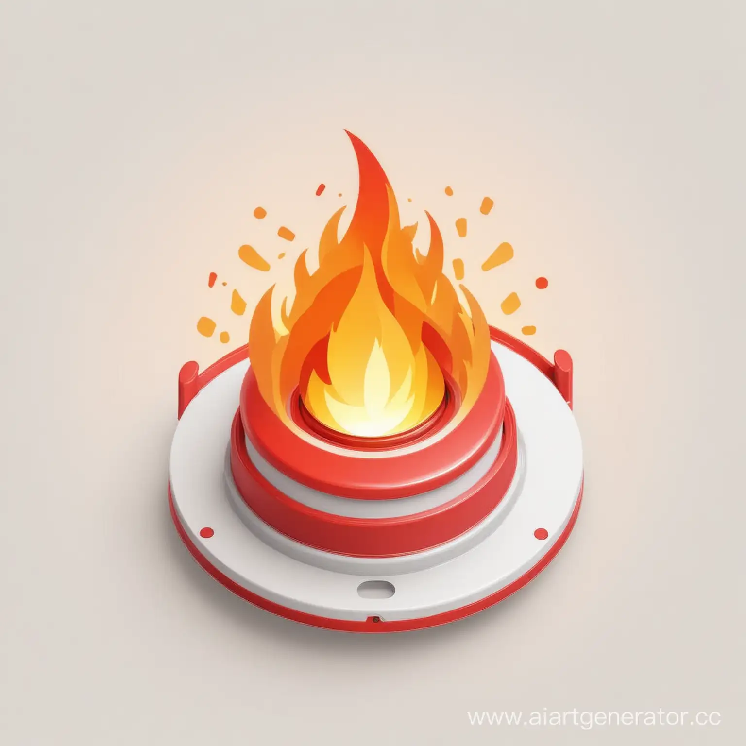 Fire-Alarm-Icon-on-White-Background-in-Emoji-Style-SAI-Isometry