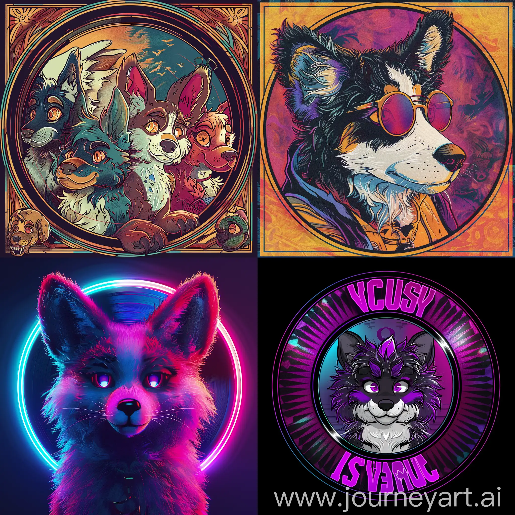 CD art cover in the style of "furries in a blender"