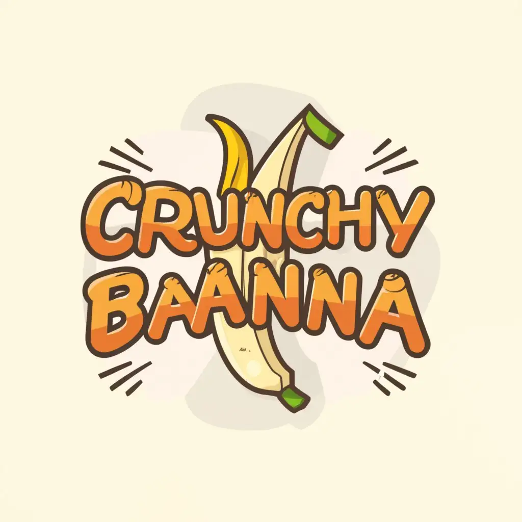 a logo design,with the text "Crunchy Banana ", main symbol:Banana,complex,be used in Education industry,clear background