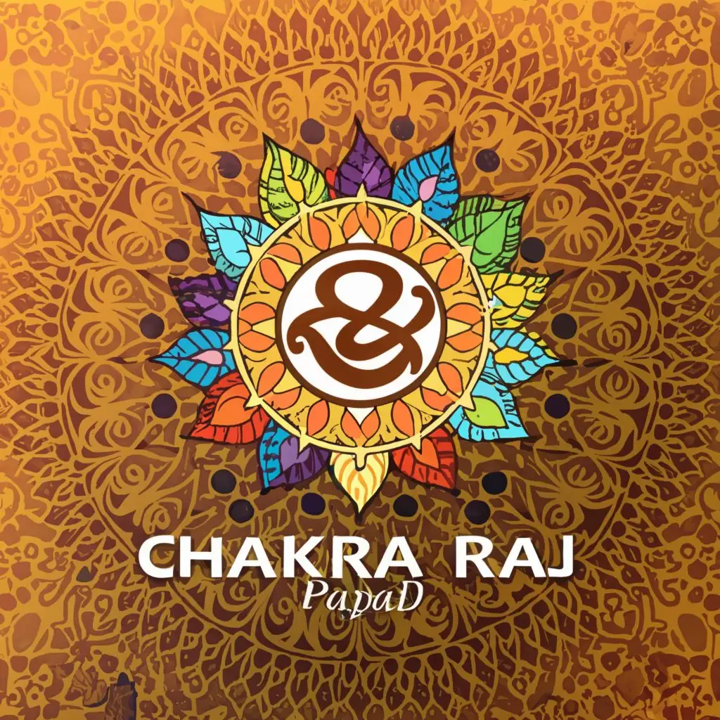 LOGO-Design-For-Chakra-Raj-Vibrant-Colors-with-Papad-Inspired-Elements
