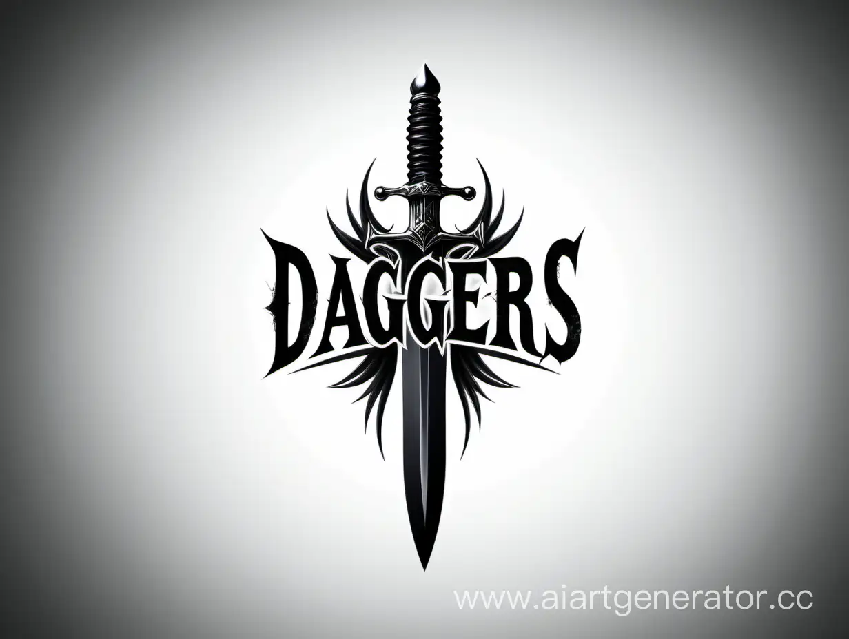 Sleek-Black-Daggers-Typography-Logo-Design