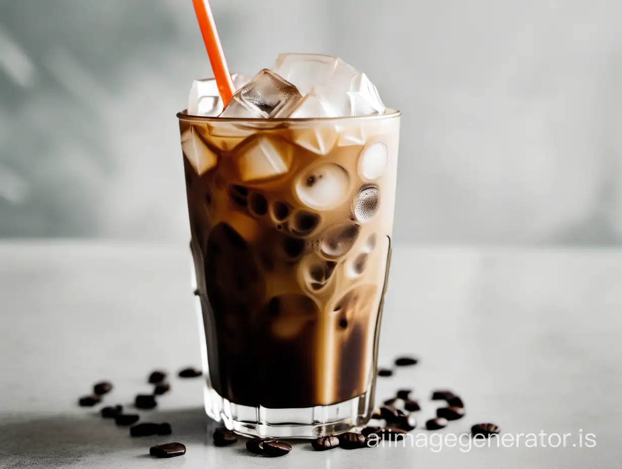 Refreshing-Iced-Coffee-Beverage-on-Rustic-Wooden-Table