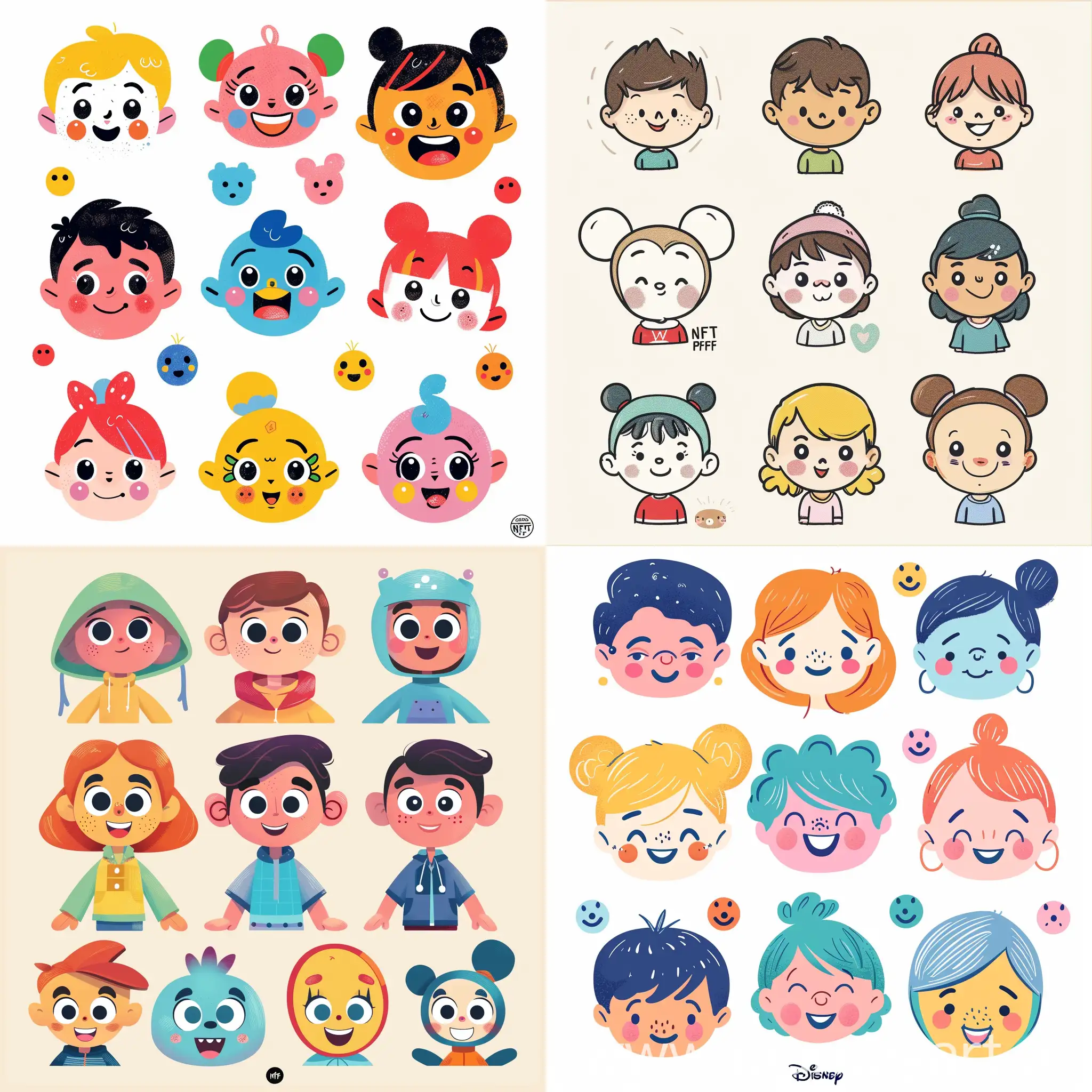 Cheerful-Disneyinspired-NFT-Avatar-Collection-with-Polished-Smiley-Faces