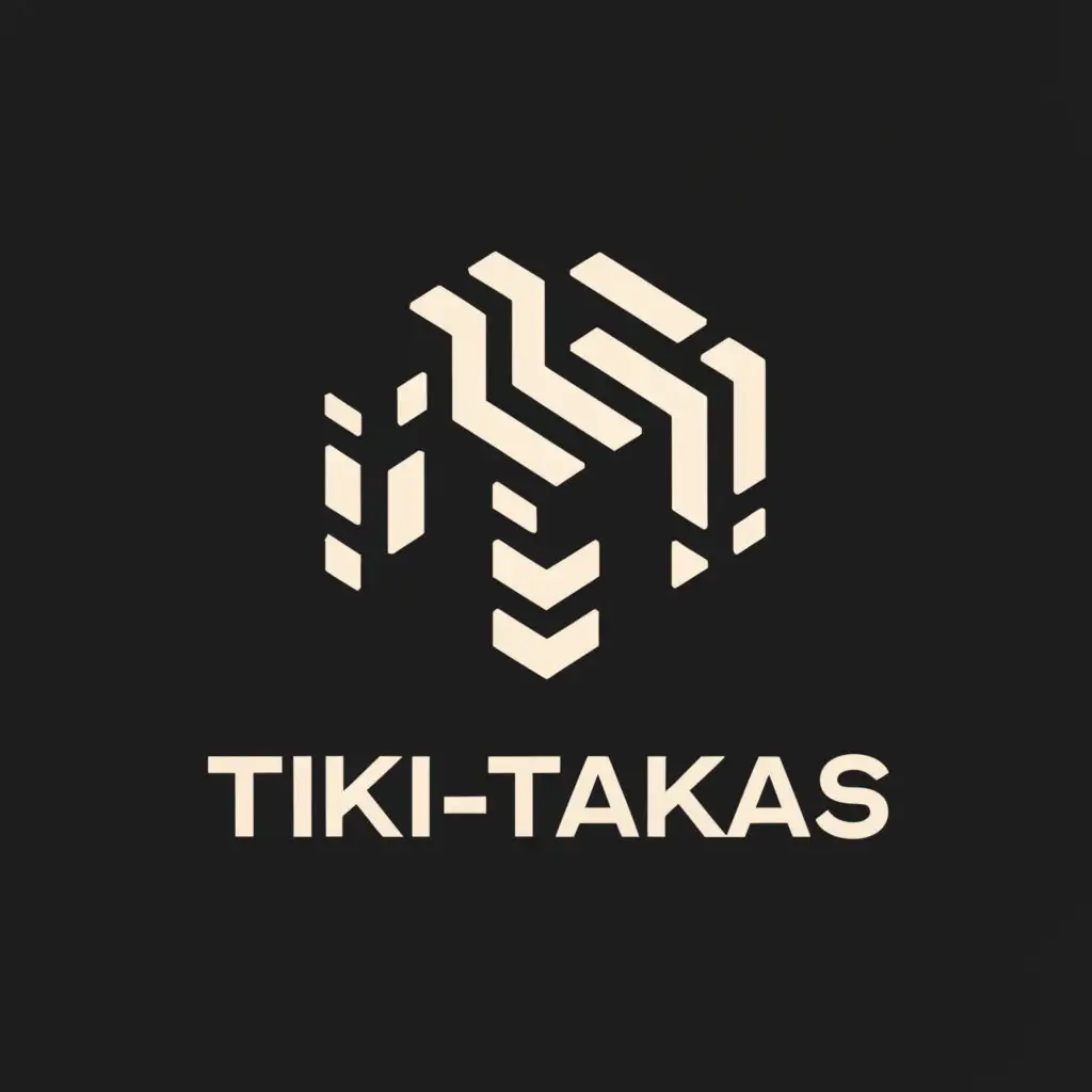 a logo design,with the text "TIKI-TAKAS", main symbol:Soccer goal,complex,be used in Sports Fitness industry,clear background